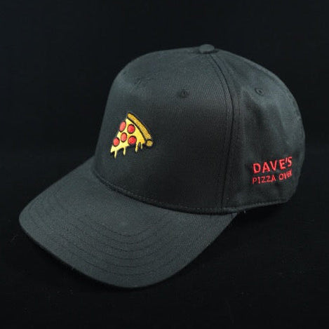 Black cap with pizza slice logo and 'Dave's Pizza' oven text
