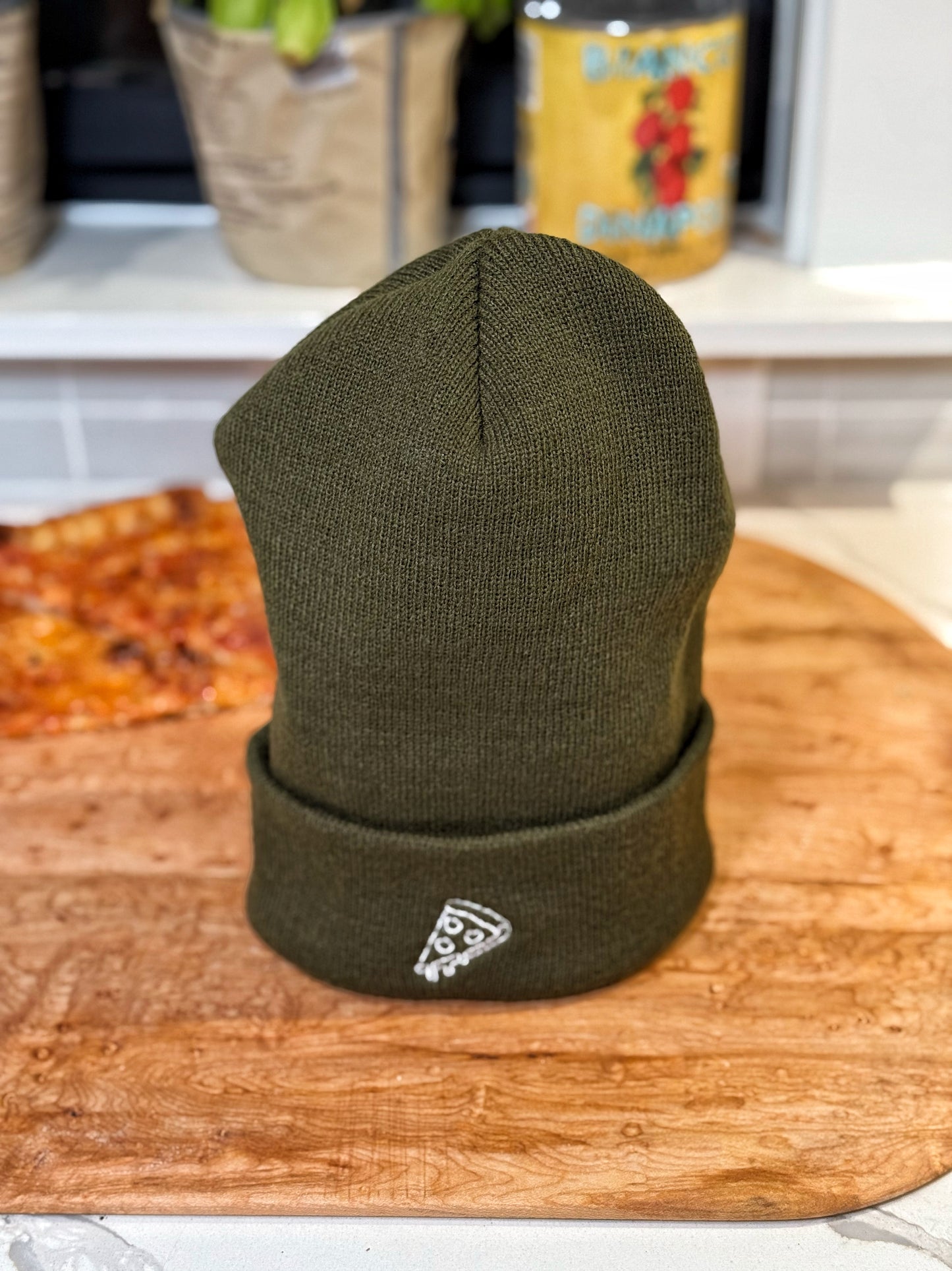 Army Green Pizza Beanie