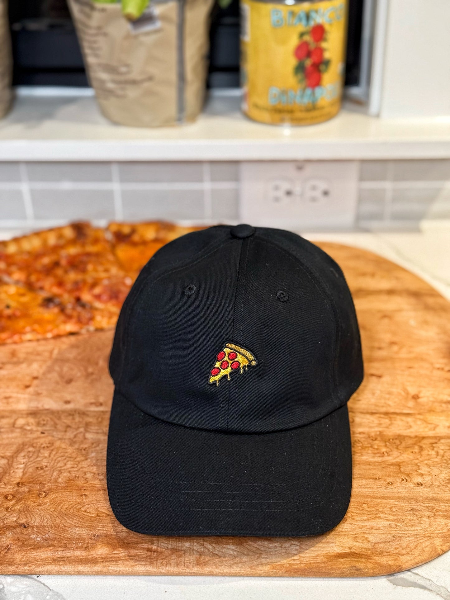 Black Pizza Slice "Dad" Hat