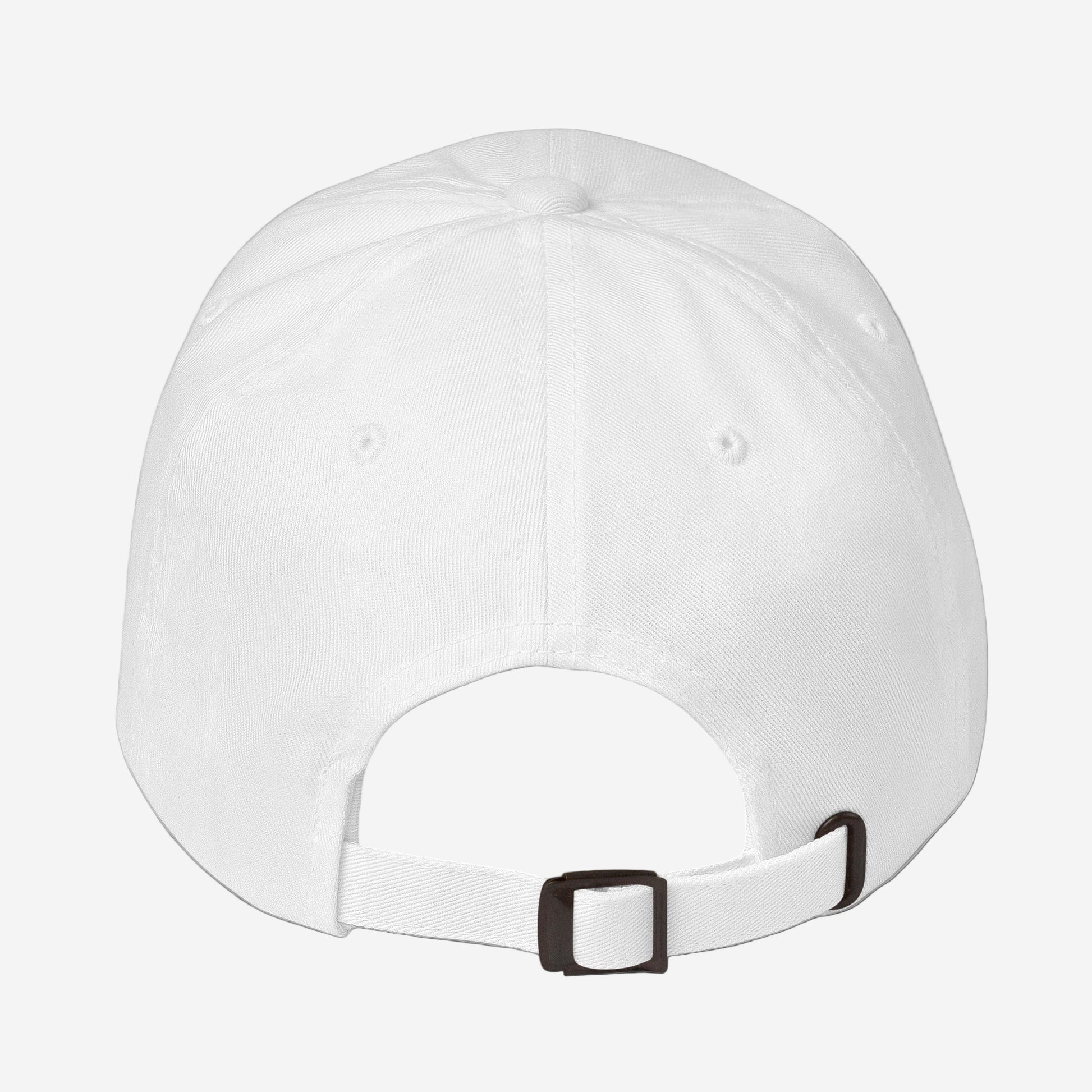 Product mockupwhite dad hat with pizza logo